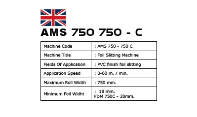 AMS 750 C Folyo Dilimleme Makinesi  3