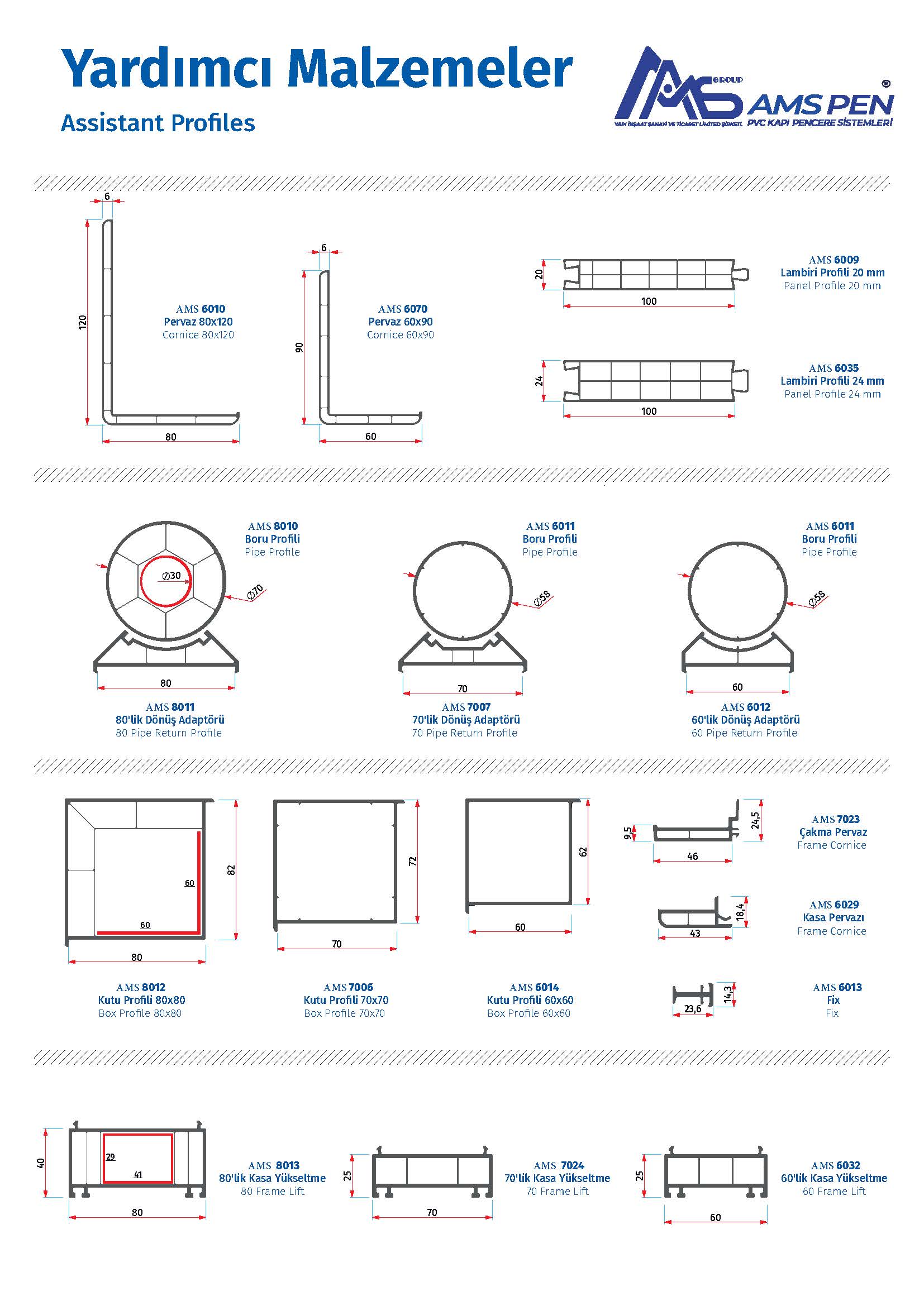 PVC Kapı Pencere Profili Yedek Parça 1
